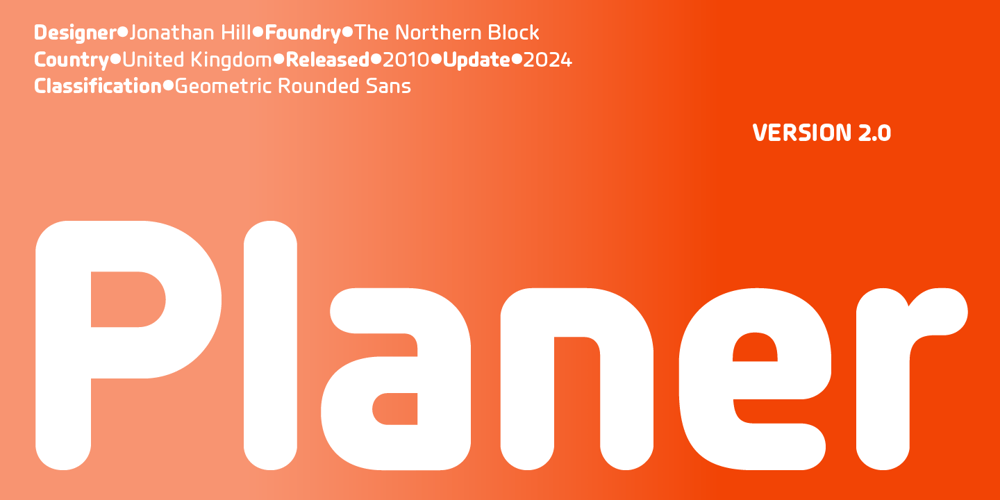 Planer font