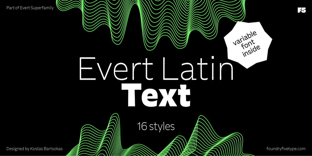 Evert Latin Text font
