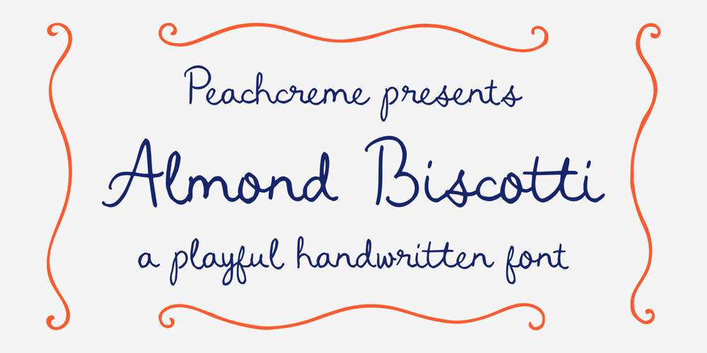 Almond Biscotti font