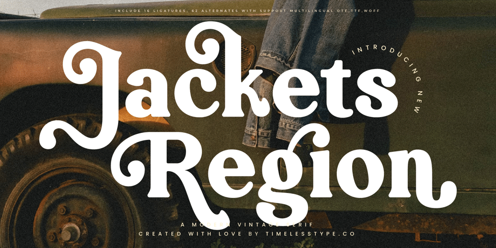 Jackets Region font