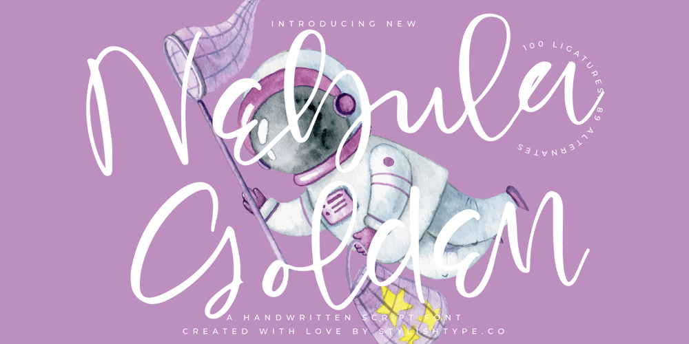 Nebula Golden font