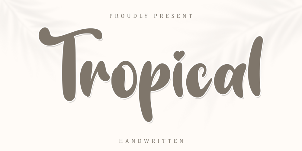 Tropical Display font