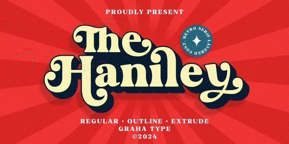 The Haniley Retro Serif font