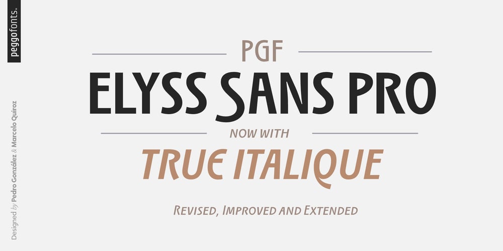 PGF Elyss Sans Pro font