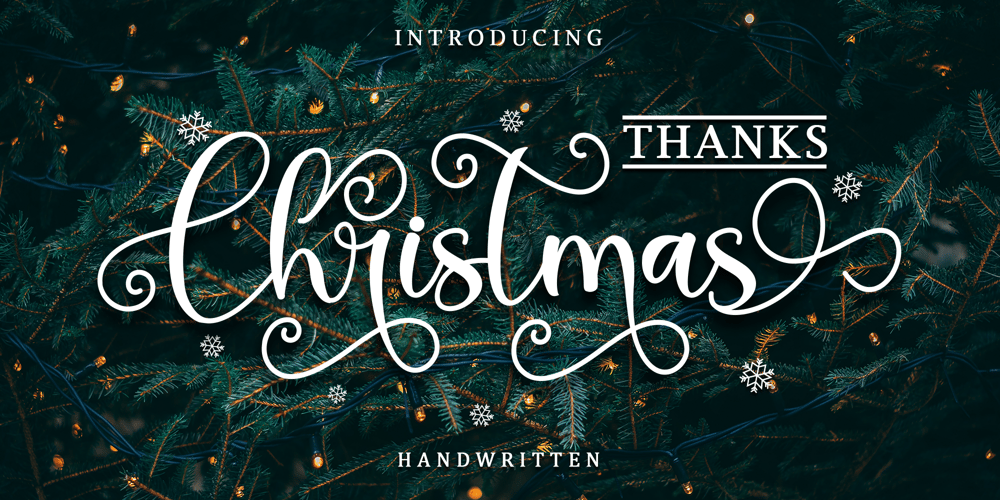 Thanks Christmas font