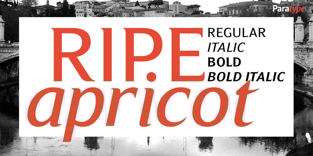 Ripe Apricot font