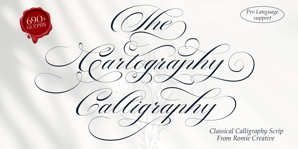 The Cartography Calligraphy font