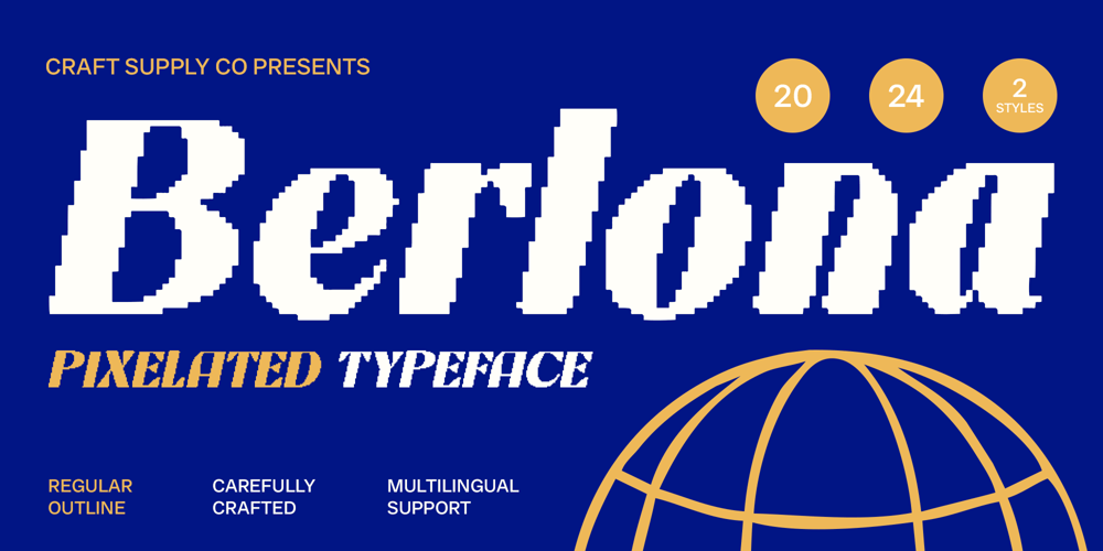 Berlona Pixel font