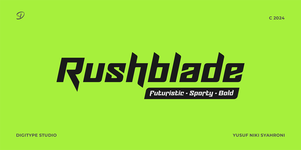 Rushblade font