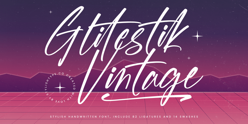 Glitestik Vintage font