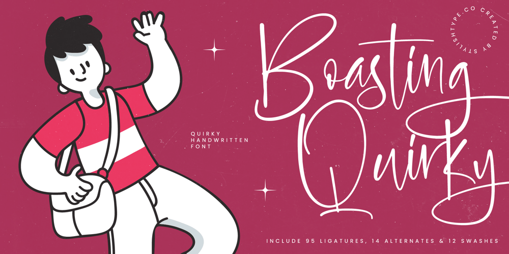 Boasting Quirky font