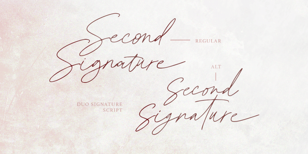 Second Signature font