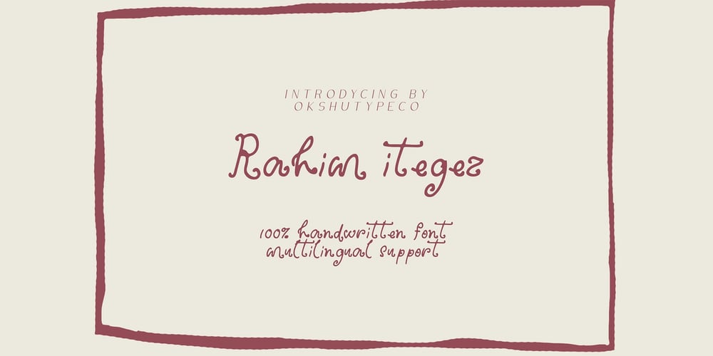 Rahim Itegez font