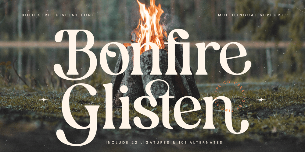 Bonfire Glisten font