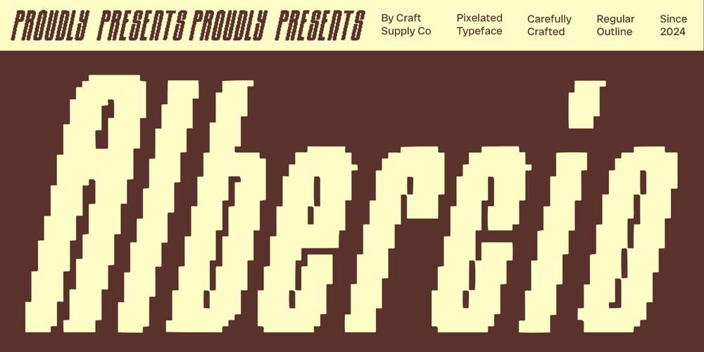 Albercio Pixel font
