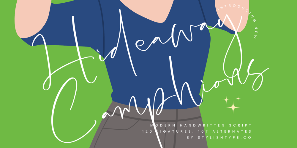 Hideaway Camphions font