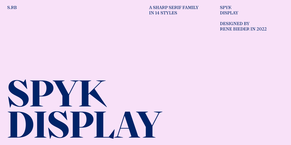 Spyk Display font