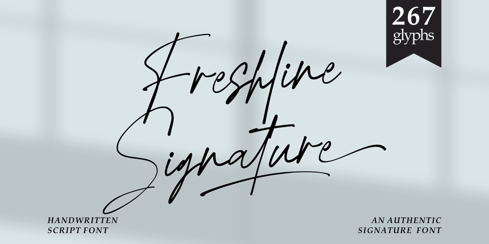 Freshline Signature font