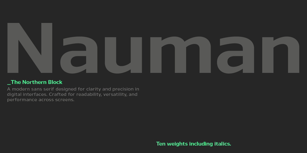 Nauman font