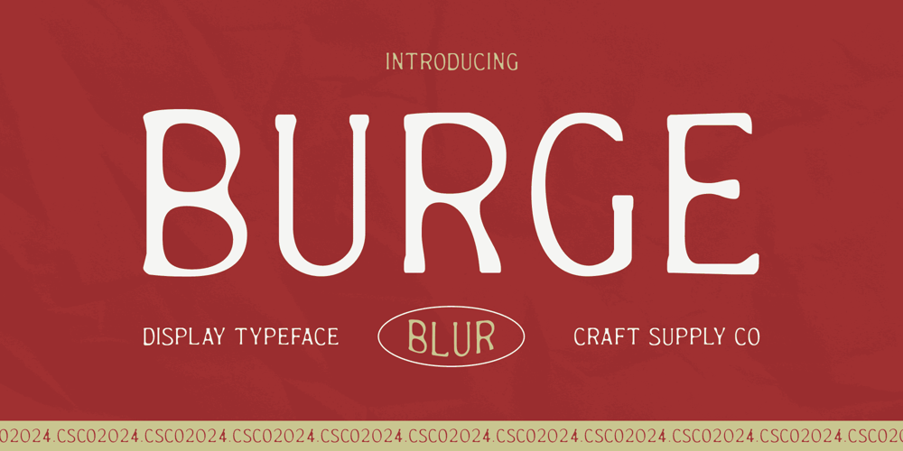 Burge Blur font