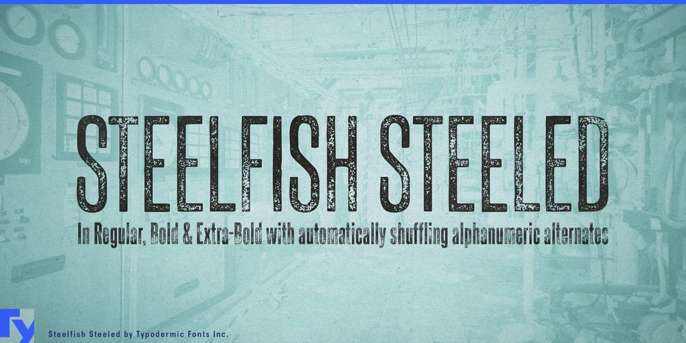 Steelfish Steeled font