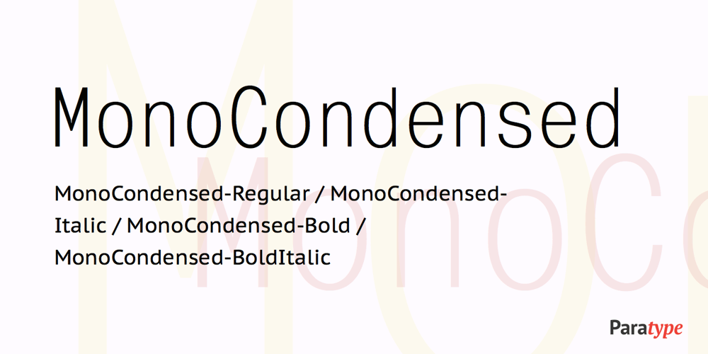 Mono Condensed font