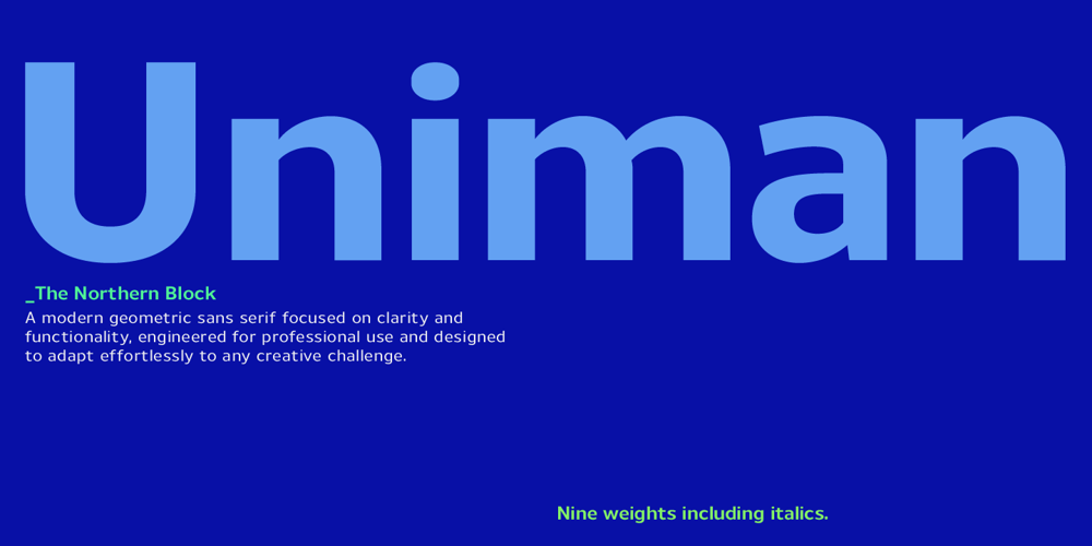Uniman font