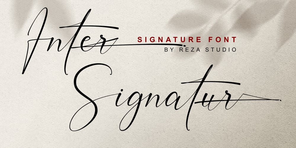 Inter Signature font