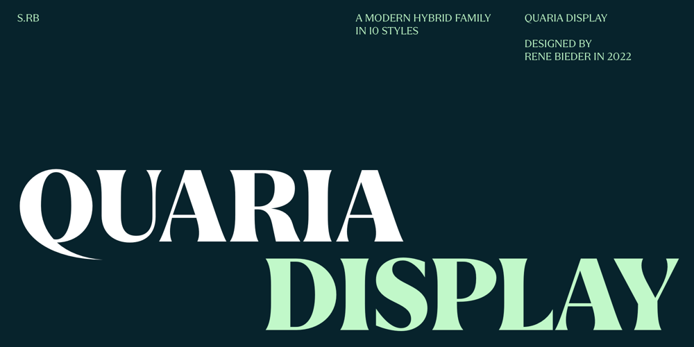 Quaria Display font