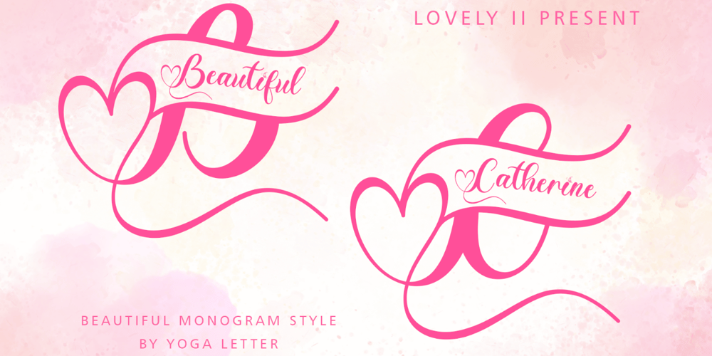 Beautiful Catherine Monogram font