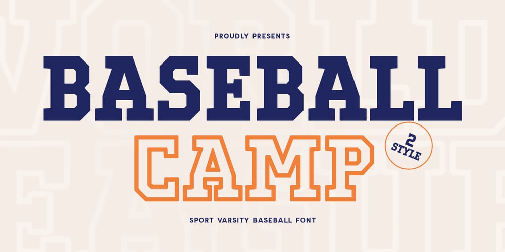 Baseball Camp font