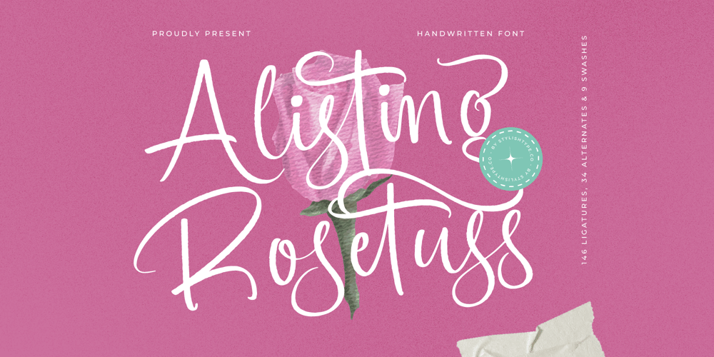 Alisting Rosetuss Italic font