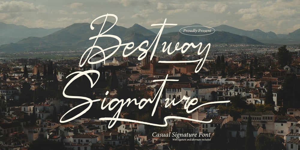 Bestway Signature font