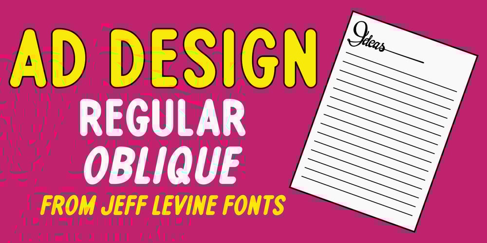 Ad Design JNL font
