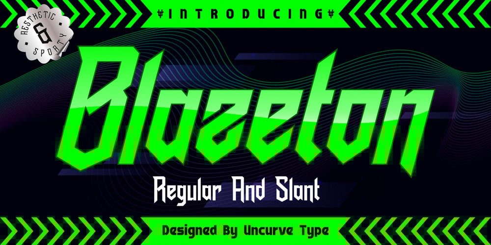 Blazeton font