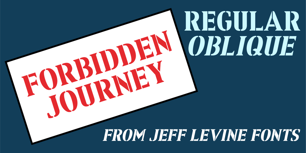 Forbidden Journey JNL font