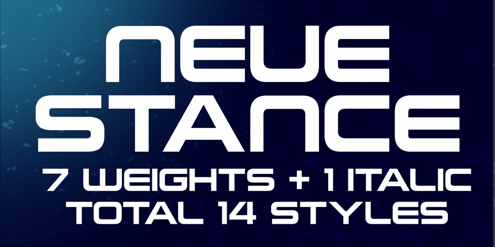 Neue Stance font