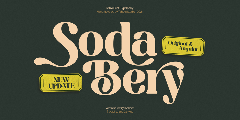 TBJ Sodabery 2Styles font