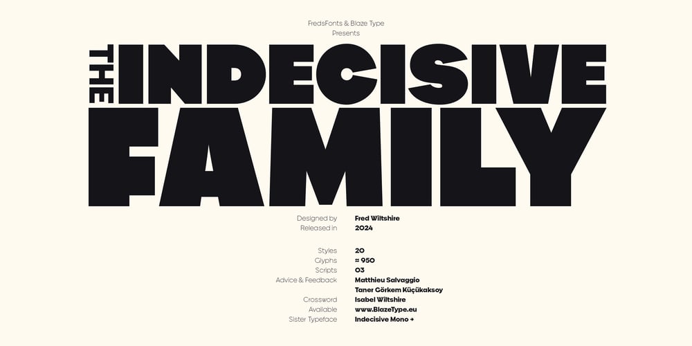 Indecisive Sans Variable font