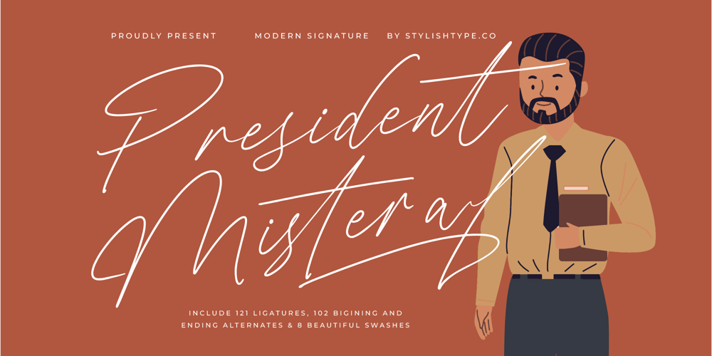 President Mistera font