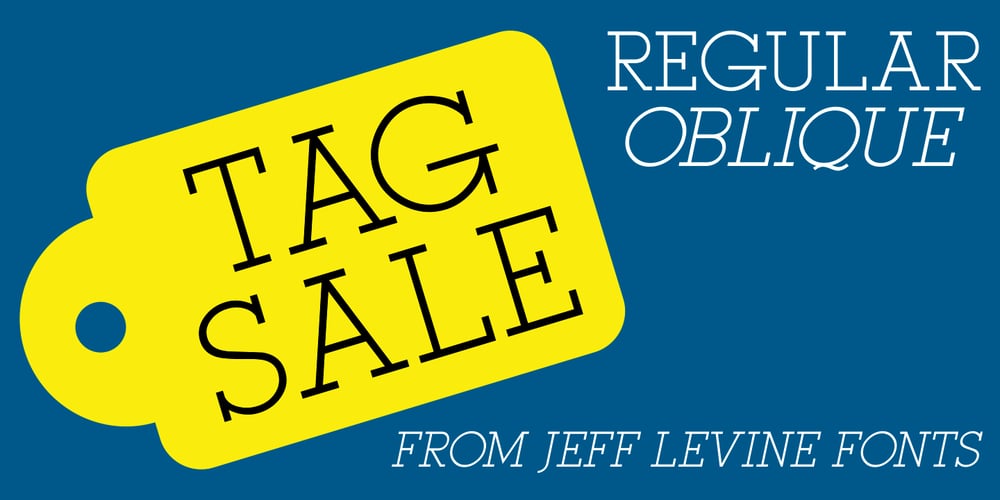 Tag Sale JNL font