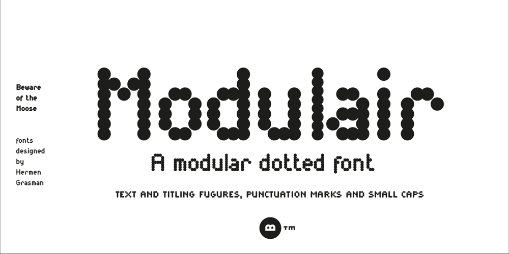 Modulair font