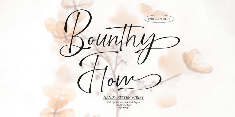Bounthy Flow font