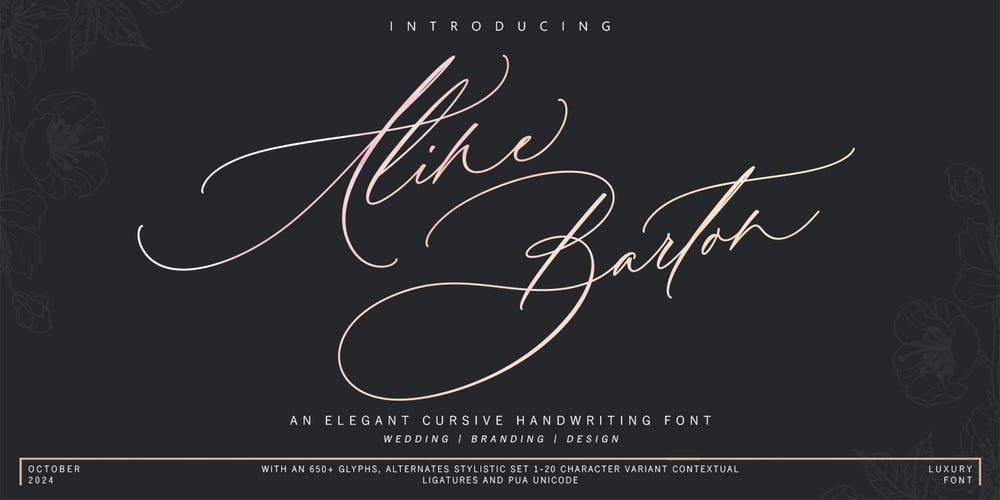Aline Barton font