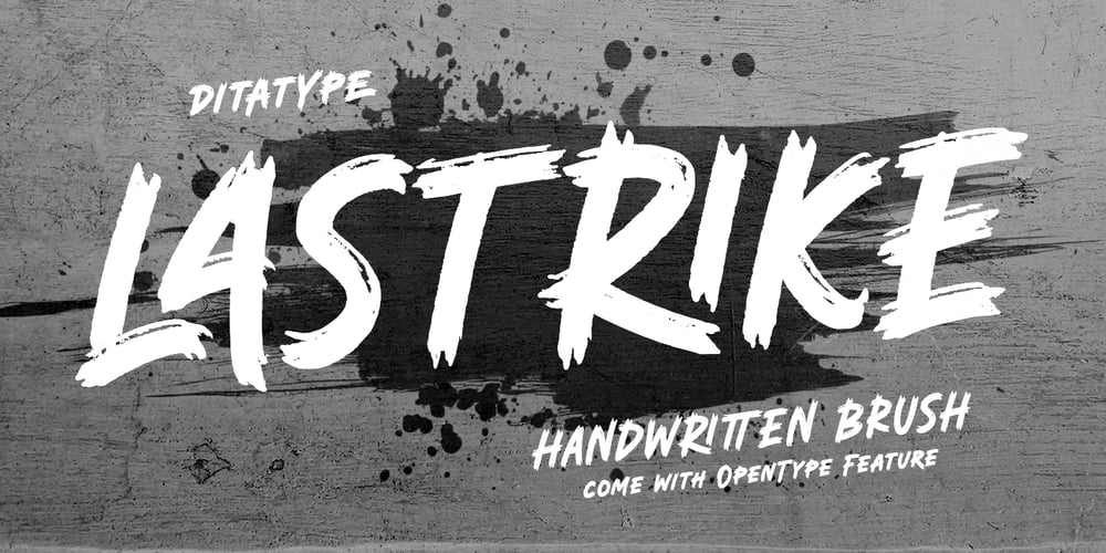 Lastrike font