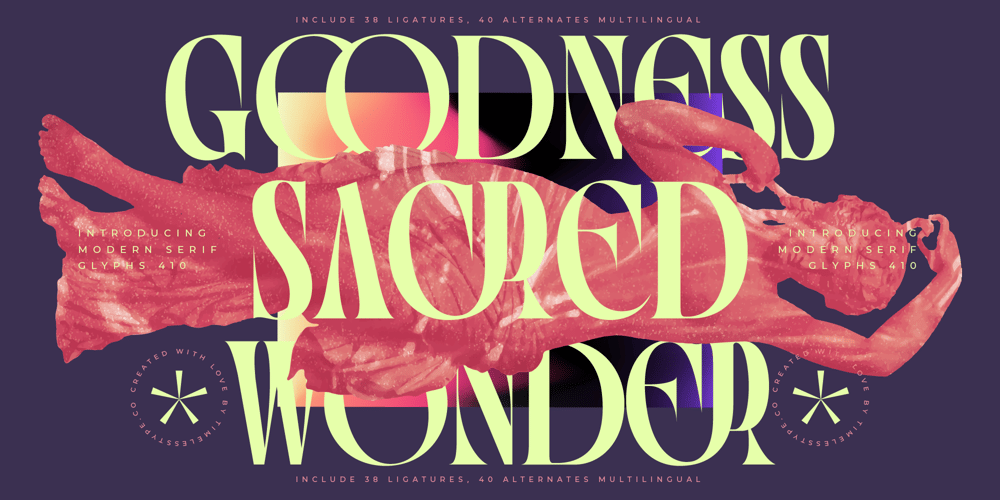 Goodness Sacred Wonder font