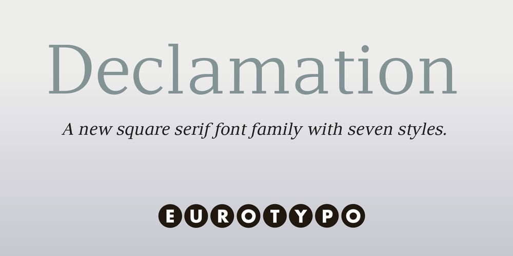 Declamation font