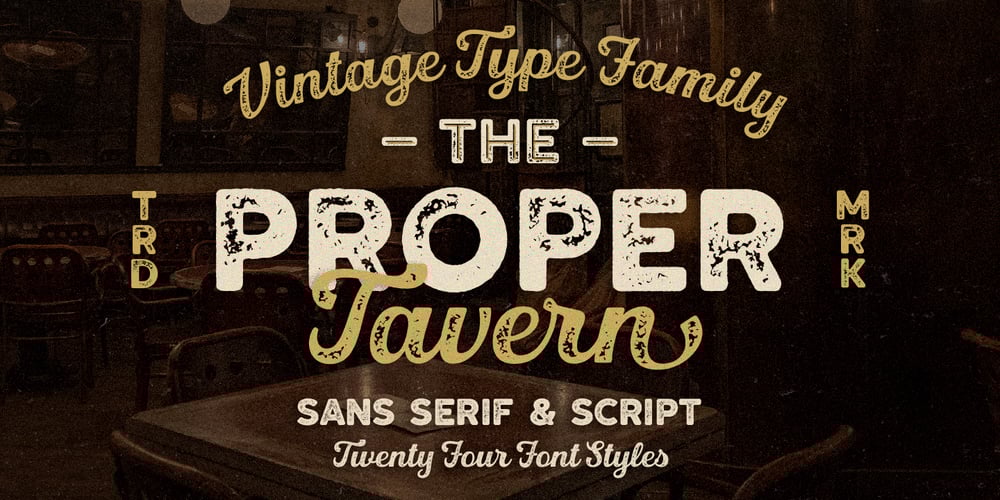 Proper Tavern font