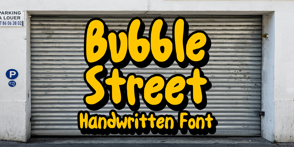 Bubble Street font