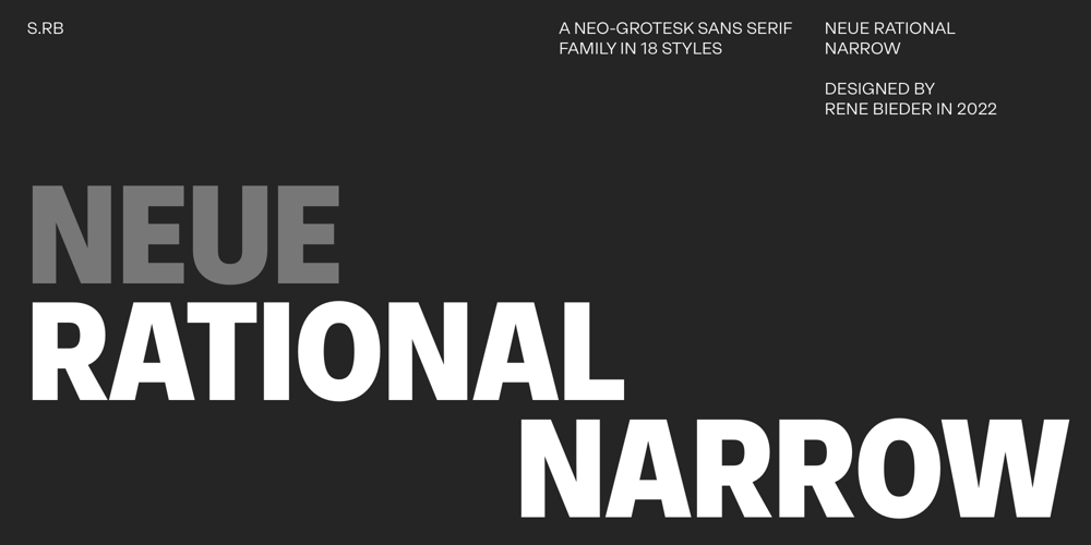 Neue Rational Narrow font